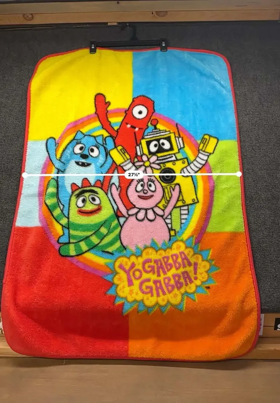 Yo Gabba Gabba Characters Plush Fleece Blanket Toddler Kids Rainbow
